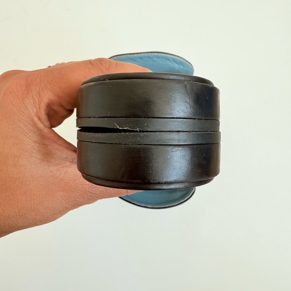 Prada Black leather triangle logo slip on slide loafer mules EU 39 - Picture 5 of 11